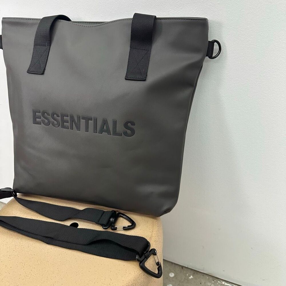 Fear of God Essentials Charcoal Grey Convertible Shoulder Tote Bag - Picture 5 of 16